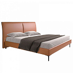 Кровать двуспальная коричневая из экокожи Modern Look варинант исполнения - 1 | Loft Concept в Волгограде