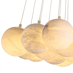 Люстра подвесная круглая с сферическими плафонами из натурального камня Glowing Spheres варинант исполнения - 5 | Loft Concept в Волгограде
