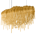 Люстра подвесная с металлическими цепочками и изогнутыми металлическими дугами 72 см Atlantis Chain варинант исполнения - 18 | Loft Concept в Волгограде