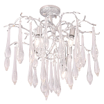 Люстра потолочная с прозрачными стеклянными подвесками в форме капель Droplet Chandelier варинант исполнения - 1 | Loft Concept в Волгограде