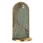 Настенный светильник зеленого цвета с бронзовой рамкой овальной формы с полкой Herbarium  варинант исполнения - 3 | Loft Concept в Волгограде