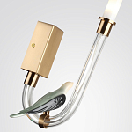 Бра с прозрачной изогнутой трубкой и декоративной фигуркой птицы Ganthea варинант исполнения - 4 | Loft Concept в Волгограде