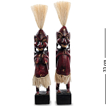 Комплект из 2-х деревянных статуэток Asmat Straw Headdress Statuettes Red варинант исполнения - 4 | Loft Concept в Волгограде