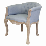 Кресло низкое в стиле прованс Louis French Armchair light blue flax варинант исполнения - 3 | Loft Concept в Волгограде