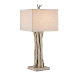 Настольная лампа с каркасом в виде веток деревьев с абажуром из ткани Natural Driftwood варинант исполнения - 1 | Loft Concept в Волгограде