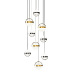 Люстра каскадная с 9-ю подвесами бронза и никель Peggy Futura lamp варинант исполнения - 1 | Loft Concept в Волгограде