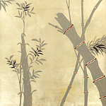 Обои ручная роспись Bamboo Dark Lacquer on Deep Rich Gold gilded tea paper варинант исполнения - 2 | Loft Concept в Волгограде