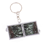 Зеркало брелок складное двухстороннее из натурального камня Серафинит Stone Mirrors варинант исполнения - 6 | Loft Concept в Волгограде