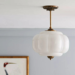 Подвесной светильник с абажуром из молочного стекла Vintage Charm варинант исполнения - 2 | Loft Concept в Волгограде