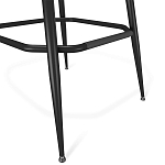 Барный стул со спинкой и подлокотниками на 4-х металлических ножках Douglas Rhombus Синий Велюр варинант исполнения - 4 | Loft Concept в Волгограде