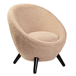 Кресло розовое с обивка из искусственного каракуля Iconic Creation варинант исполнения - 1 | Loft Concept в Волгограде