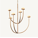 Люстрас 6-ю мраморными плафонами в форме купола Light Warm Light варинант исполнения - 5 | Loft Concept в Волгограде