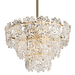 Люстра многоярусная с объемными прозрачными цветами Hanging Flowers варинант исполнения - 1 | Loft Concept в Волгограде