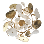 Люстра с белыми и золотистыми цветами Dahlia Flowers Lamp варинант исполнения - 4 | Loft Concept в Волгограде