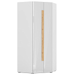 Шкаф угловой с белым глянцевым фасадом Grace of Furniture варинант исполнения - 1 | Loft Concept в Волгограде