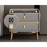 Умная прикроватная тумбочка c зарядкой для телефона Nightstand Smart варинант исполнения - 1 | Loft Concept в Волгограде