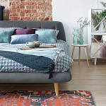 Кровать с мягким изголовьем Palmer Bed варинант исполнения - 5 | Loft Concept в Волгограде