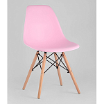Пластиковый стул на ножках из массива бука Eames Pink варинант исполнения - 1 | Loft Concept в Волгограде