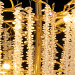 Люстра многоярусная с каркасом из металла и прозрачными подвесками FAIRYTREE Light варинант исполнения - 5 | Loft Concept в Волгограде