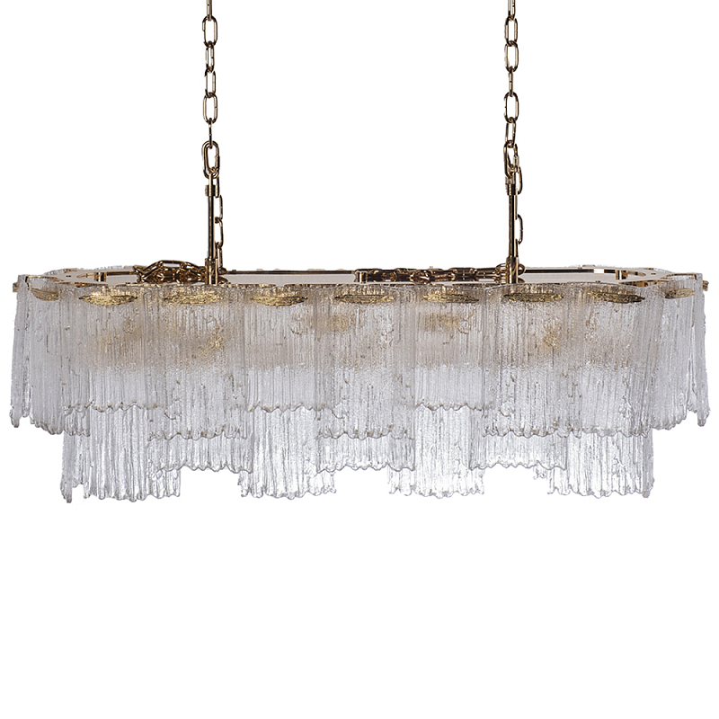 Люстра подвесная прямоугольная из рифленого стекла Fluted Glass Chandelier Золотой Прозрачный Люстра подвесная прямоугольная из рифленого стекла Fluted Glass Chandelier Золотой Прозрачный в Волгограде | Loft Concept