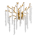 Бра золотого цвета с ветвями и хрустальными подвесками FAIRYTREE Light варинант исполнения - 1 | Loft Concept в Волгограде