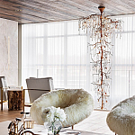 Люстра большая с прозрачными подвесками в форме капель Droplet Chandelier варинант исполнения - 1 | Loft Concept в Волгограде