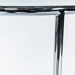 Приставной столик на серебристом основании с столешницей из стекла Noir варинант исполнения - 3 | Loft Concept в Волгограде