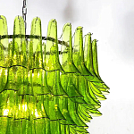 Люстра из семи ярусов зеленого стекла Independence варинант исполнения - 3 | Loft Concept в Волгограде