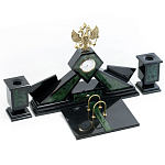 Настольный письменный набор из нефрита Герб России Dignity варинант исполнения - 2 | Loft Concept в Волгограде