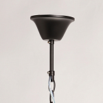 Люстра круглая из матового черного металла с подвесками из прозрачных стеклянных трубок Noir Tubes варинант исполнения - 11 | Loft Concept в Волгограде