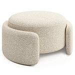 Круглая Оттоманка Alice ткань букле варинант исполнения - 1 | Loft Concept в Волгограде