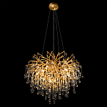 Люстра подвесная с прозрачными стеклянными подвесками в форме капель Диаметр 60 см Droplet Chandelier варинант исполнения - 5 | Loft Concept в Волгограде