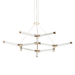 Люстра с геометрической конструкцией из вытянутых цилиндрических плафонов Hex Scaffold  варинант исполнения - 1 | Loft Concept в Волгограде