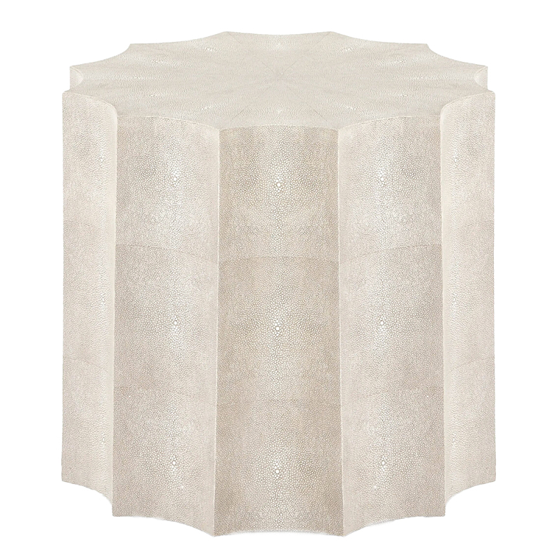 Приставной стол бежевый Stingray Skin Table кожа Бежевый Приставной стол бежевый Stingray Skin Table кожа Бежевый в Волгограде | Loft Concept