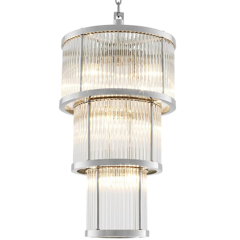 Люстра Chandelier Avery Nickel Никель Прозрачное Стекло в Волгограде | Loft Concept 