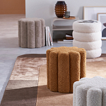 Пуф с обивкой из ткани букле Flo Pouf варинант исполнения - 3 | Loft Concept в Волгограде