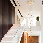 Каскадная люстра с плафонами в виде круглых пластин из хрусталя Esme Round Plates Chandelier 25 варинант исполнения - 3 | Loft Concept в Волгограде