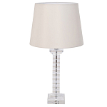 Настольная лампа с кремовым абажуром на фактурном стеклянном основании Source варинант исполнения - 1 | Loft Concept в Волгограде