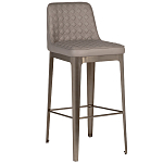 Стул барный светло-серый из экокожи Spectacular High Bar Stool варинант исполнения - 1 | Loft Concept в Волгограде