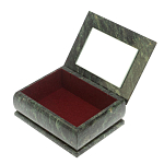 Шкатулка с зеркалом из натурального камня змеевик Stone Casket варинант исполнения - 4 | Loft Concept в Волгограде