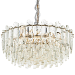 Круглая многоярусная люстра с хрустальным декором Cascade Waterfall Crystal Chandelier 12 варинант исполнения - 1 | Loft Concept в Волгограде