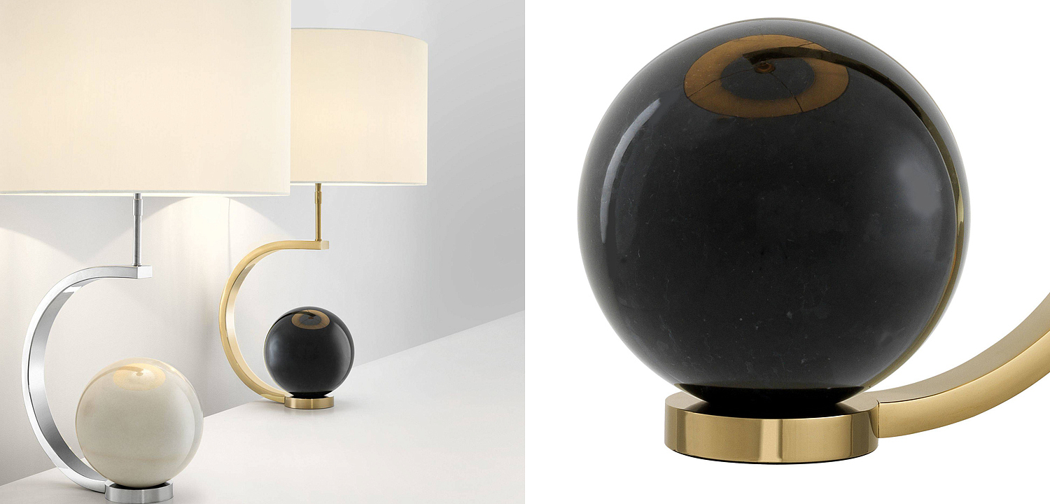 Настольная лампа Eichholtz Table Lamp Luigi Black marble Настольная лампа Eichholtz Table Lamp Luigi Black marble - Loft-Concept в Волгограде