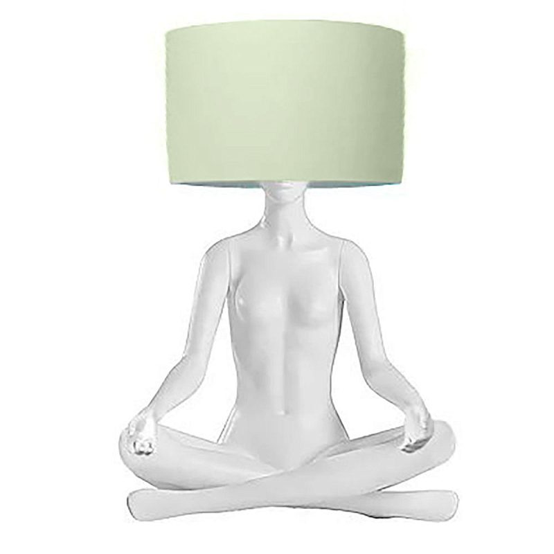 Настольная лампа с абажуром YOGA GIRL Белый Красный Золотой Черный Серебряный Настольная лампа с абажуром YOGA GIRL Белый Красный Золотой Черный Серебряный в Волгограде | Loft Concept