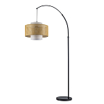 Торшер с декоративным поясом из плетеного бамбука Biuloggicu варинант исполнения - 2 | Loft Concept в Волгограде