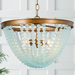 Круглая люстра с подвесками в виде круглых голубых бусин Blue Beads Chandelier варинант исполнения - 1 | Loft Concept в Волгограде