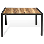 Стол обеденный раздвижной с прямоугольной столешницей на четырех черных ножках Blair варинант исполнения - 2 | Loft Concept в Волгограде