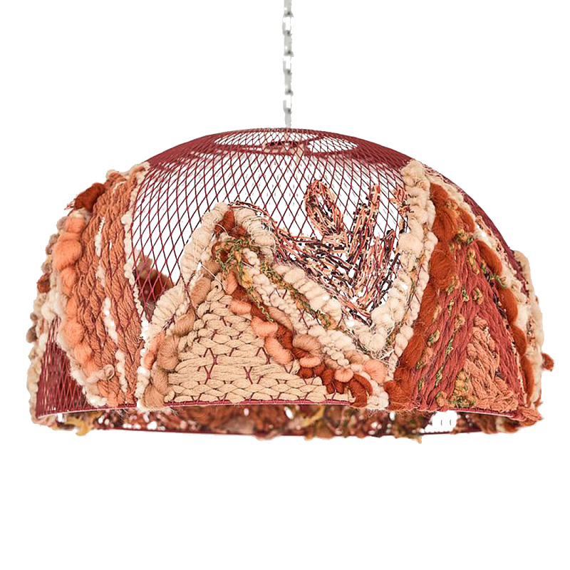 Светильник вязаный природной формы Terracotta threads Терракотовый в Волгограде | Loft Concept 