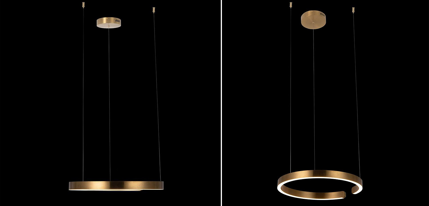 Подвесной светильник Half Ring brass 60 Подвесной светильник Half Ring brass 60 - Loft-Concept в Волгограде