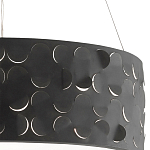 Люстра в форме цилиндра с чёрным фактурным абажуром Round Necklines варинант исполнения - 1 | Loft Concept в Волгограде