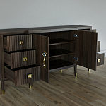 Большой Комод-буфет Elsa Dreams Walnut с ящиками варинант исполнения - 1 | Loft Concept в Волгограде